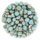 Czech 2-hole Cabochon beads 6mm Turquoise Picasso